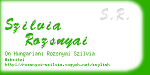 szilvia rozsnyai business card